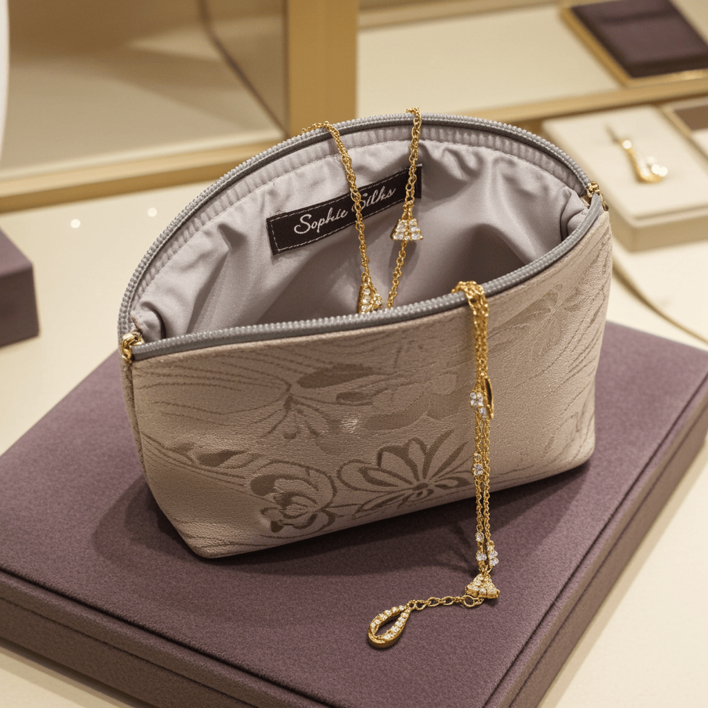 Sophie Silks Make up bag Purse - Makeup - Recycled Kimono