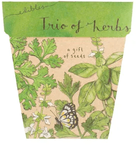 Sow n Sow gift of seeds Trio of herbs Gift of seeds