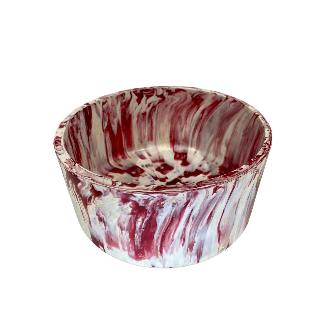 Transmutation Bowl Boysenberry Swirl Bowl Large Round - Recycled Breadtags