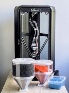 Transmutation Construction Product 3D Printer - Recycled Plastic Pellet Feeder