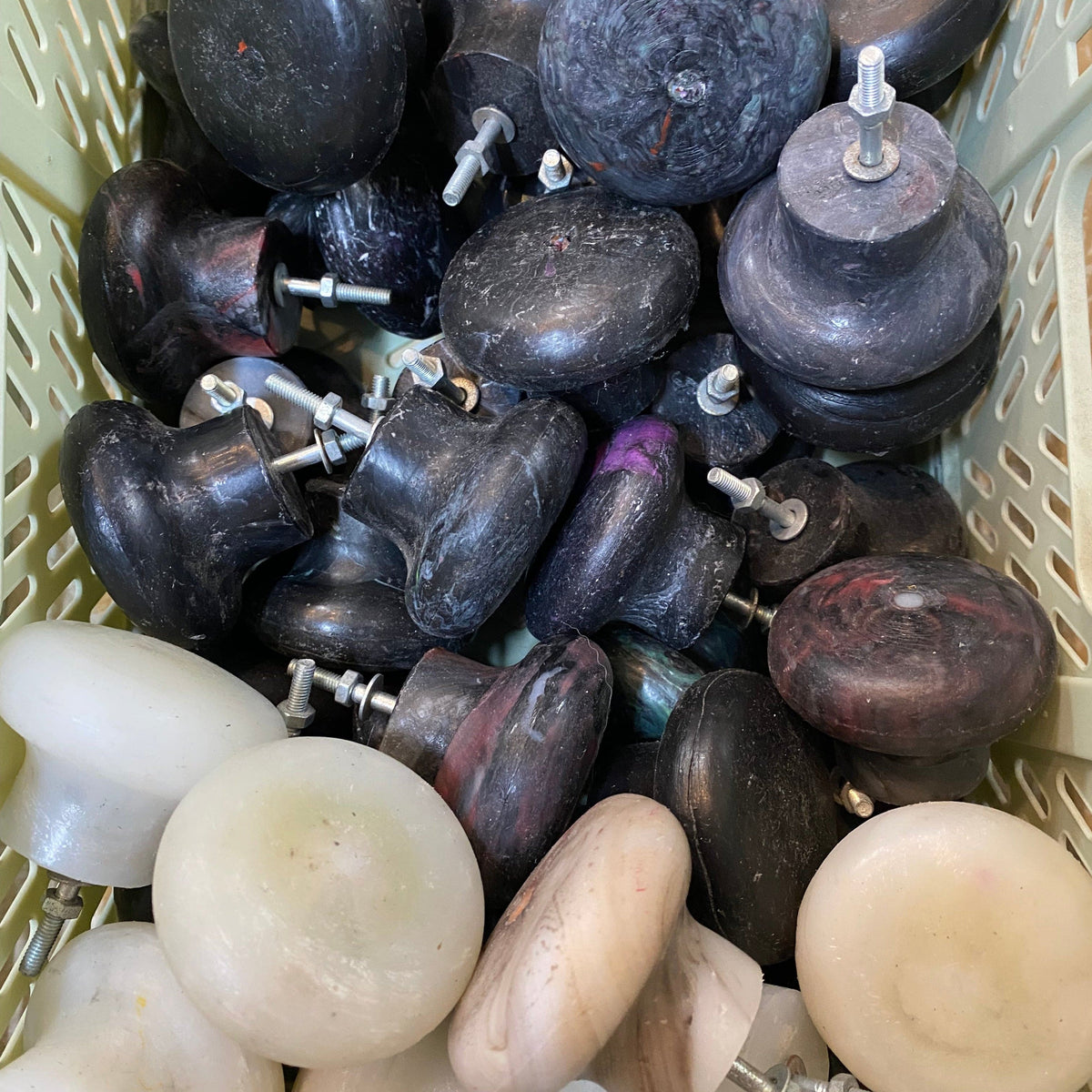 Transmutation Door Knob Bolt - Black Door Knobs - Recycled Plastic