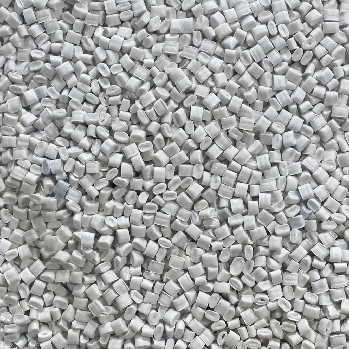 Transmutation Plastic Pellet Pellets - Recycled Off White HDPE (compression)