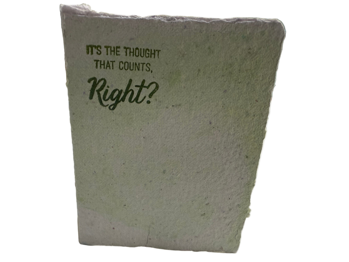 Transmutation Thought that counts Gift Cards - Recycled Paper
