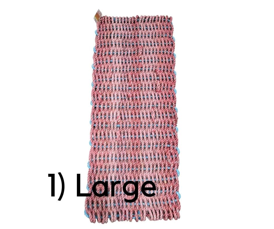 Why Knot Mat 1) Large Pinks Mat - Recycled Rope