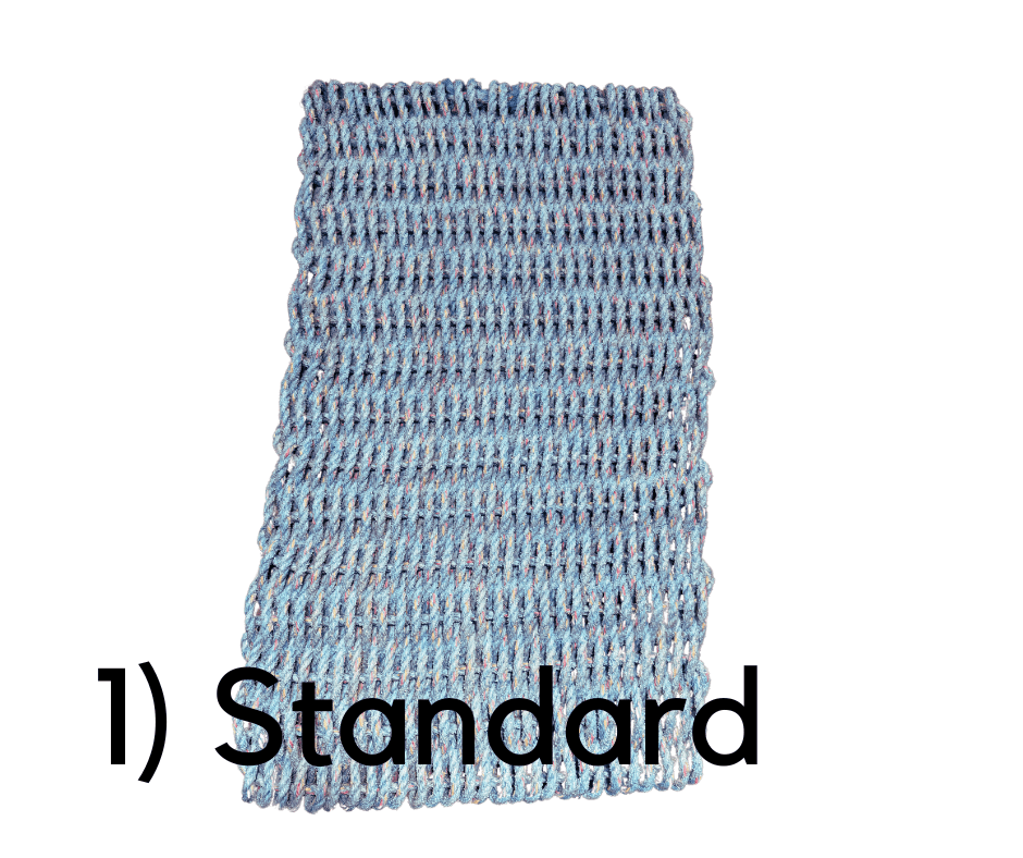 Why Knot Mat 1) Standard Blue Mat - Recycled Rope