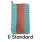 Why Knot Mat 1) Standard - Green / Orange / Green Mat - Recycled Rope