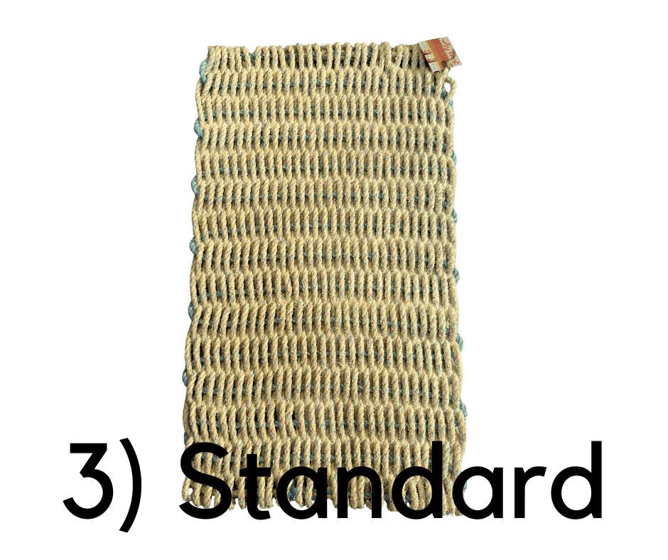 Why Knot Mat 3) Standard - Yellow Mat - Recycled Rope