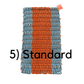 Why Knot Mat 5). Standard blue / Orange / Blue Mat - Recycled Rope