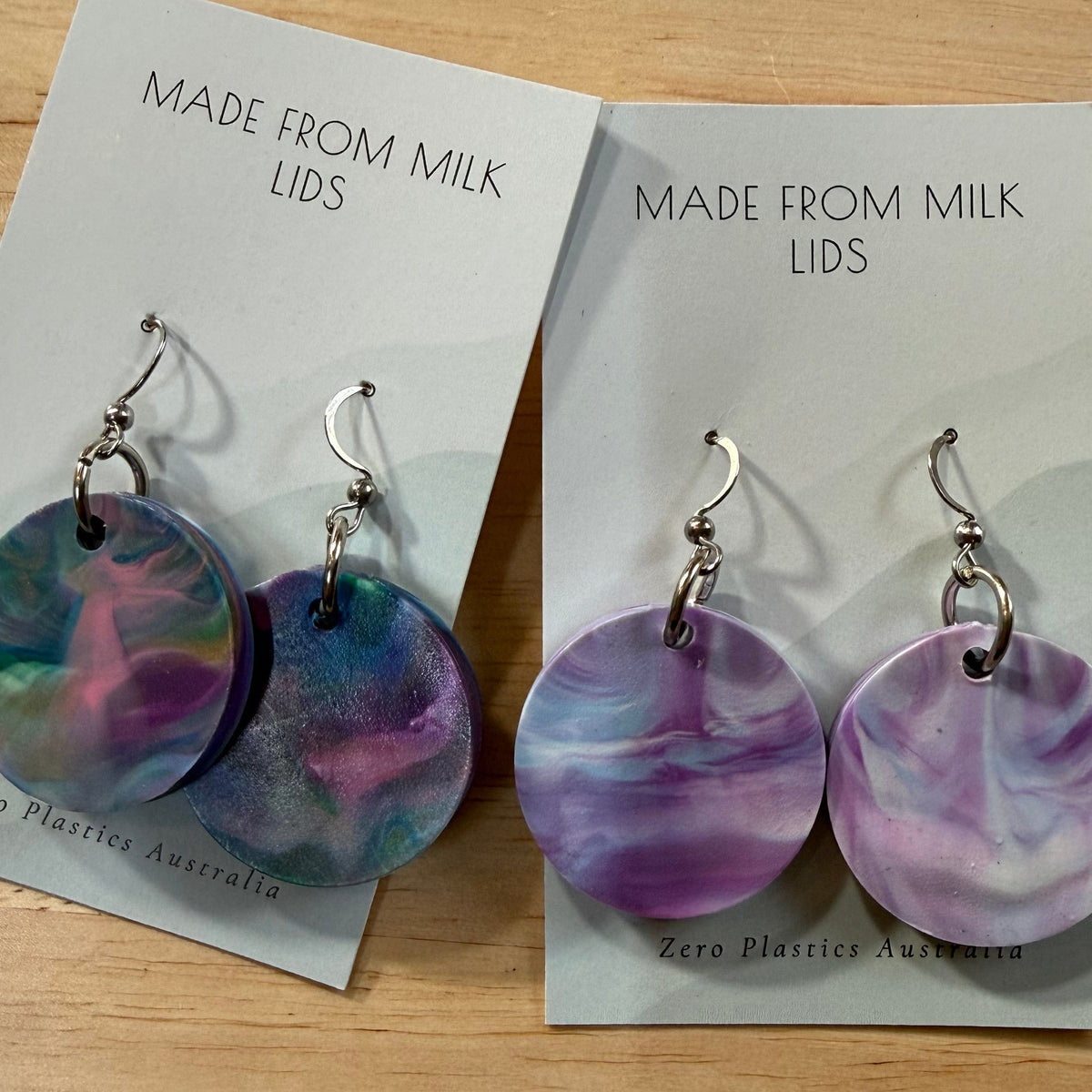Zero.plastics.australia Earrings Earrings - Recycled Milk Lids