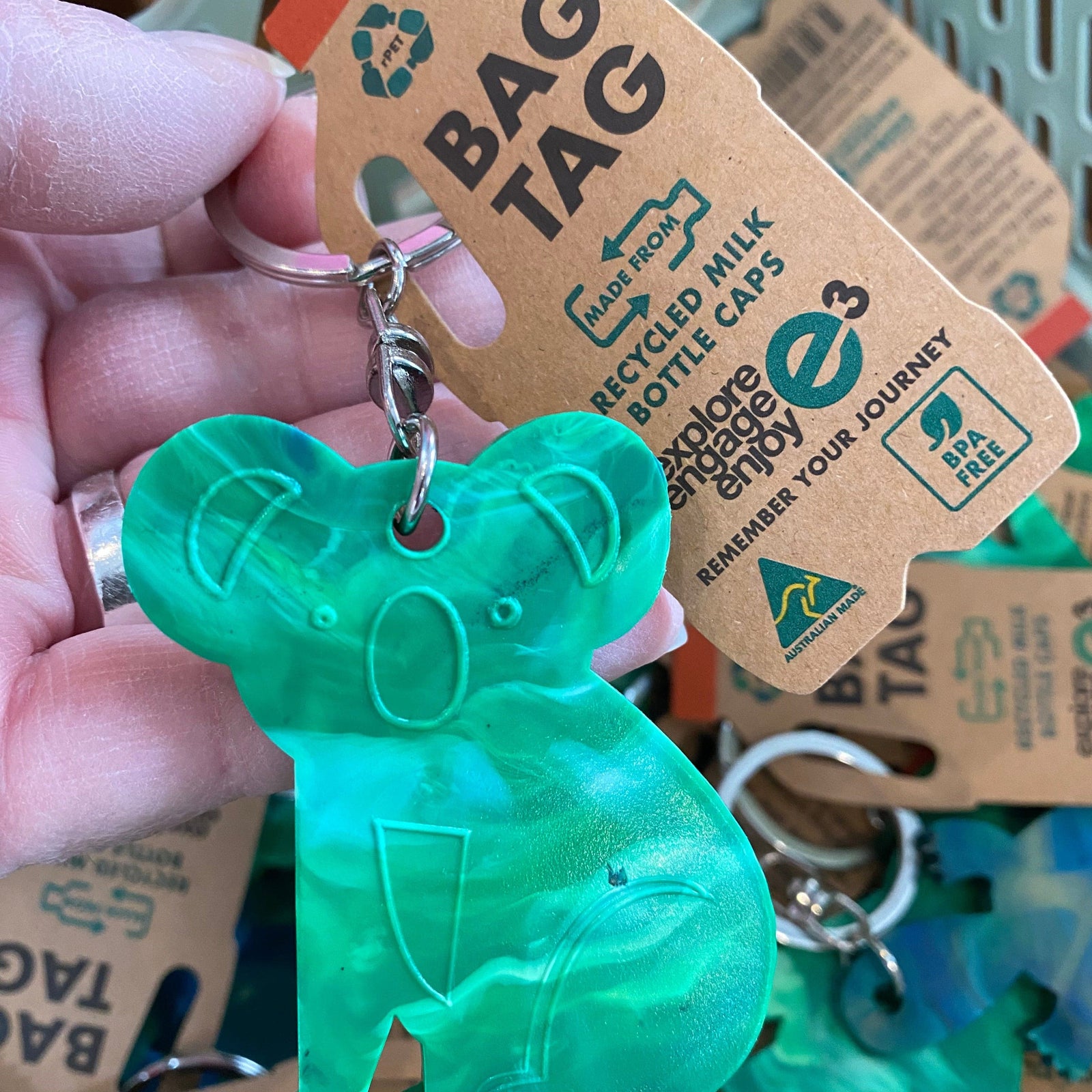 Bag Tags - Recycled bottle lids 