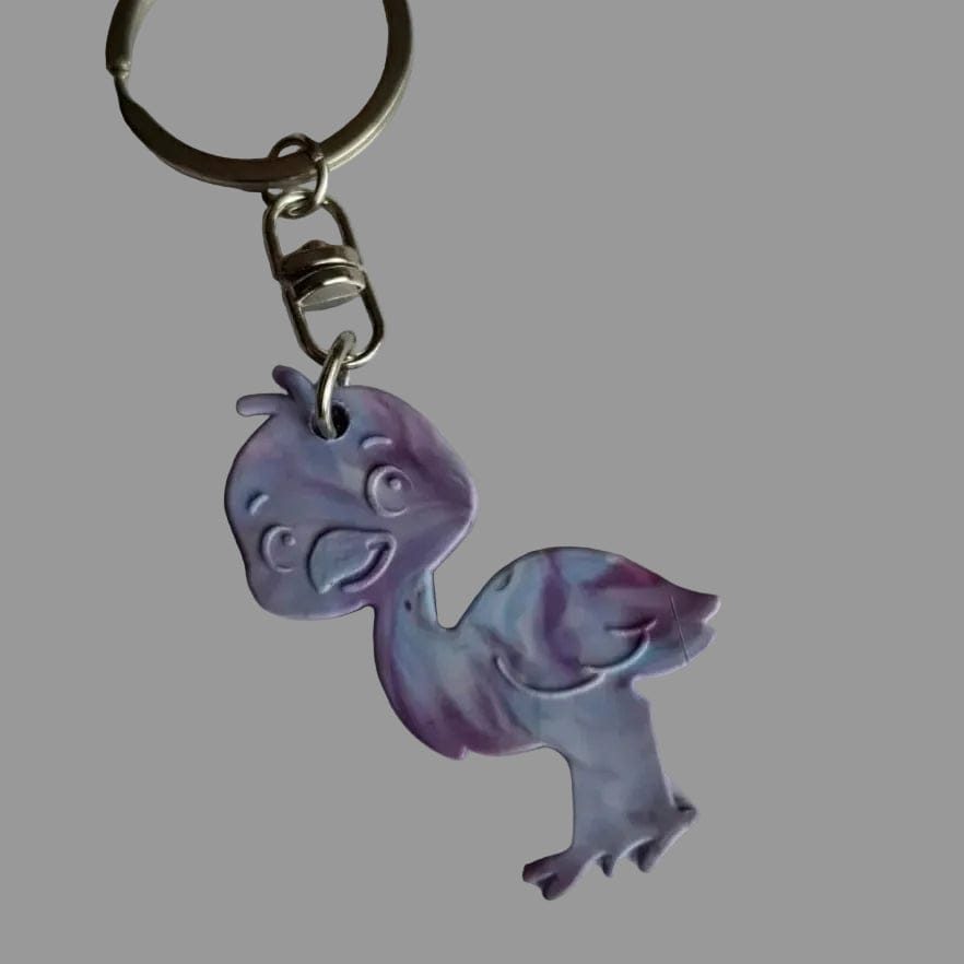 Zero.plastics.australia keyring Emu (new) Keyrings - Recycled bottle lids - Zero.plastic.Australia