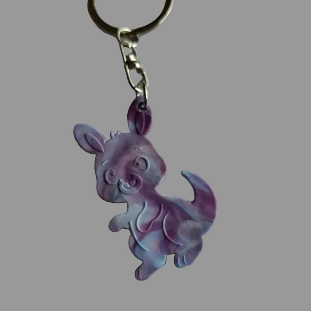 Zero.plastics.australia keyring Kangaroo (new) Keyrings - Recycled bottle lids - Zero.plastic.Australia