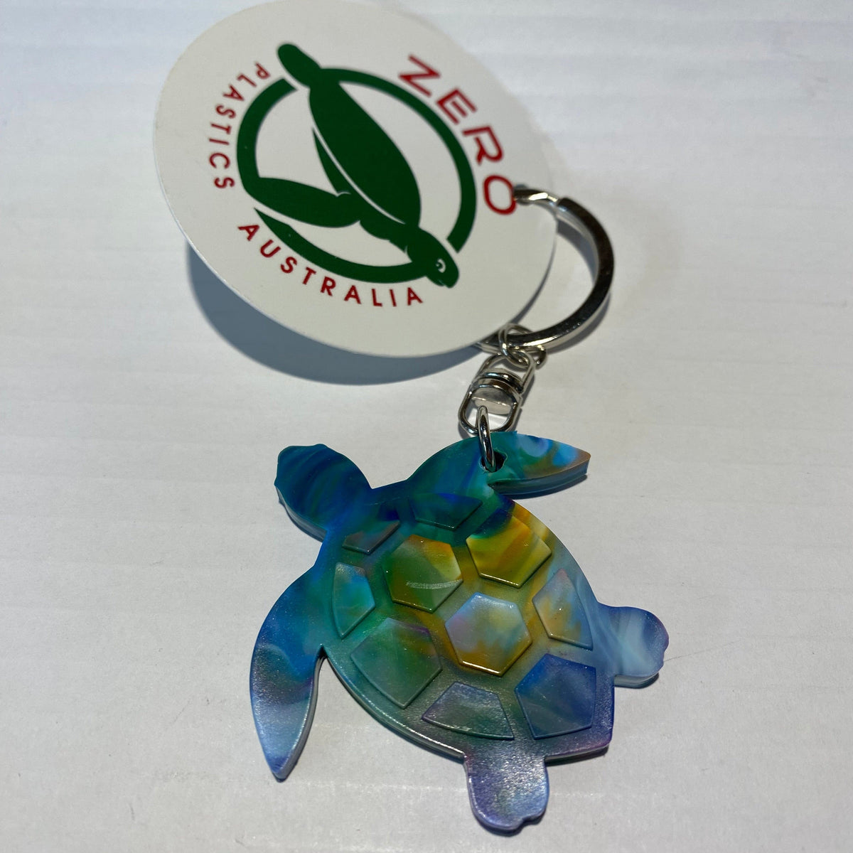 Zero.plastics.australia keyring Keyrings - Recycled bottle lids - Zero.plastic.Australia