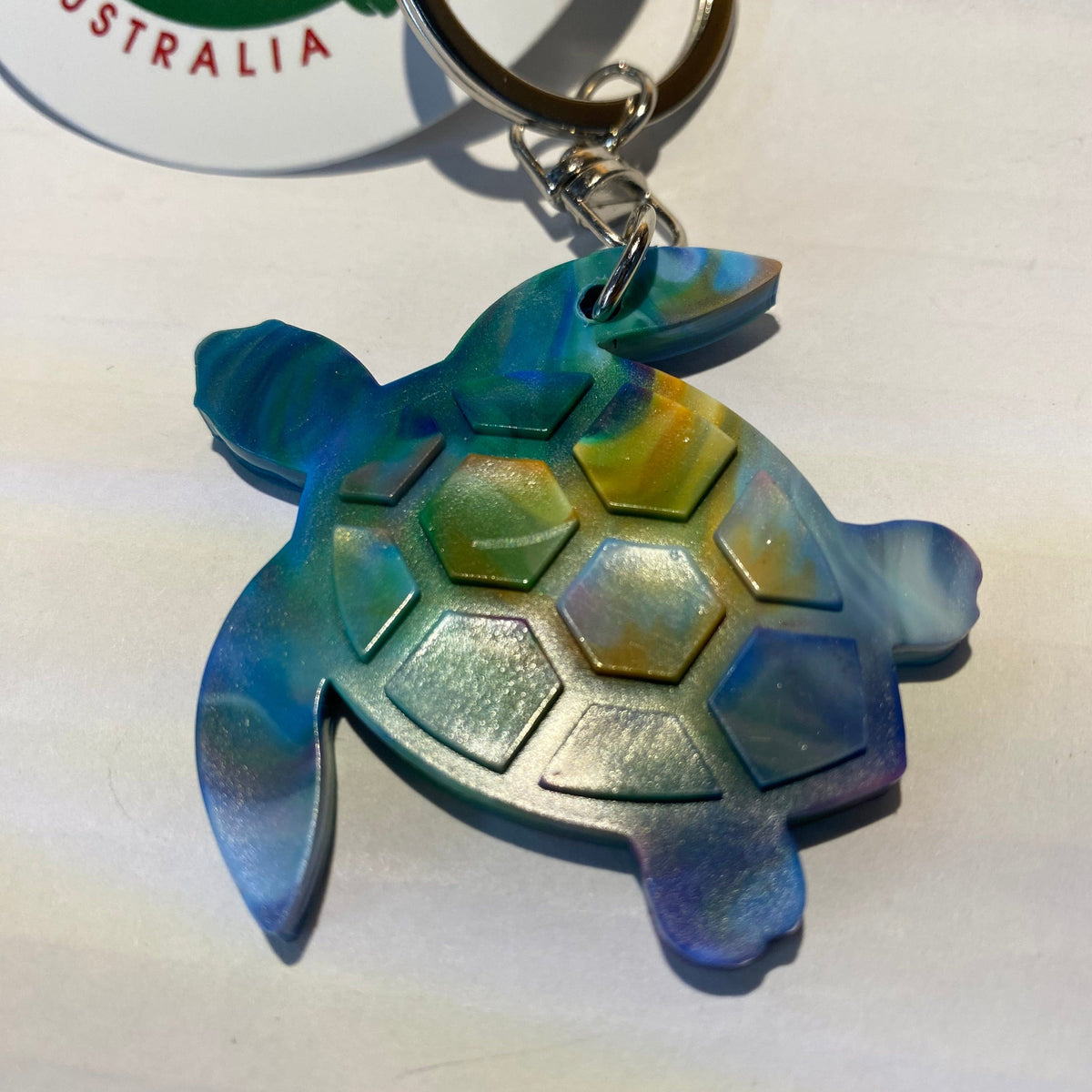 Zero.plastics.australia keyring Turtle Keyrings - Recycled bottle lids - Zero.plastic.Australia