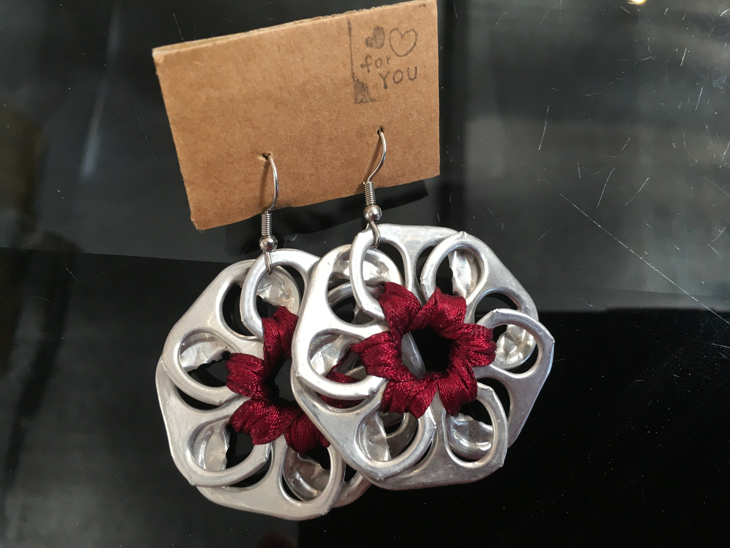 Earrings - Recycled Can Ring Pulls