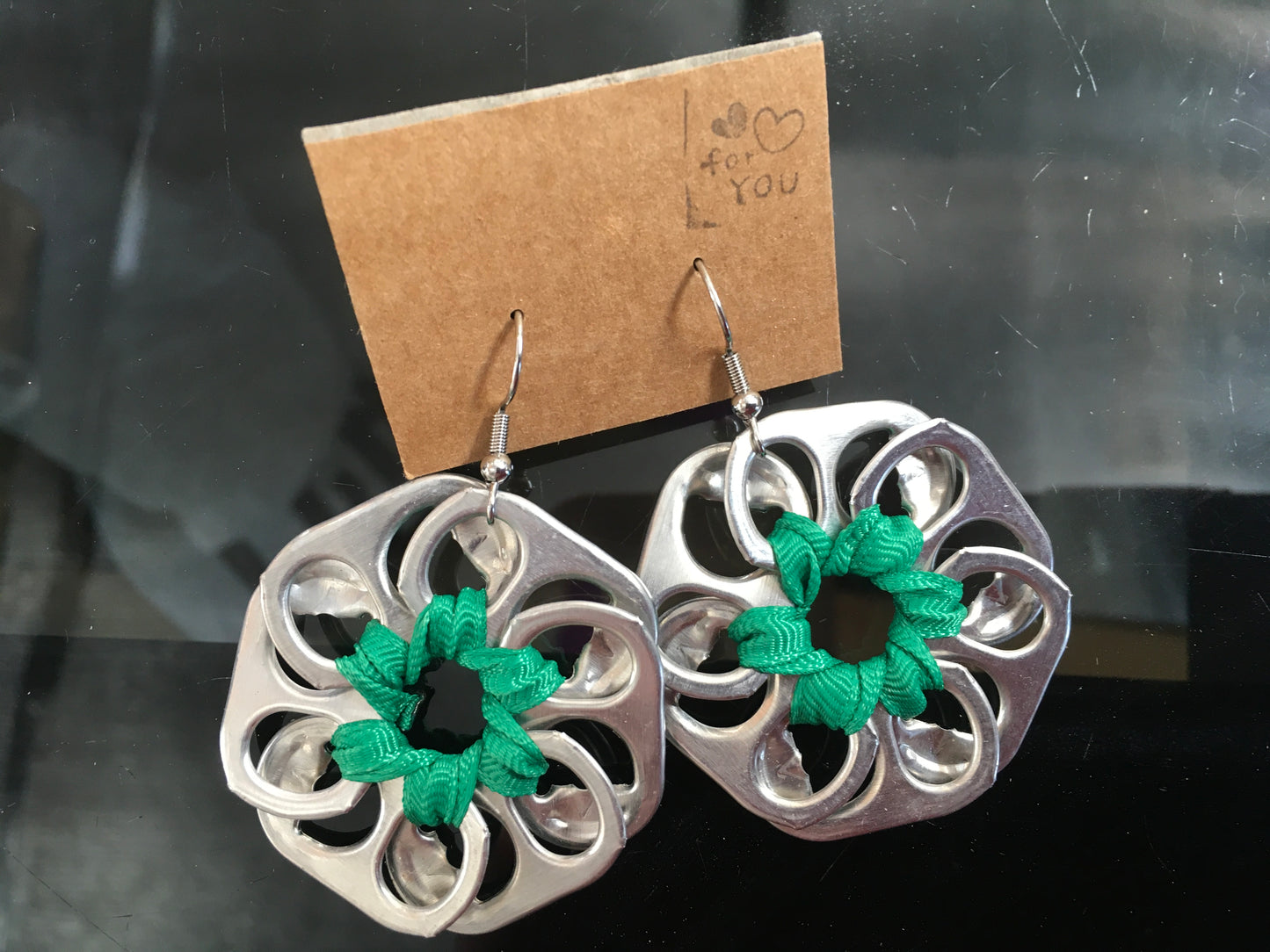 Earrings - Recycled Can Ring Pulls