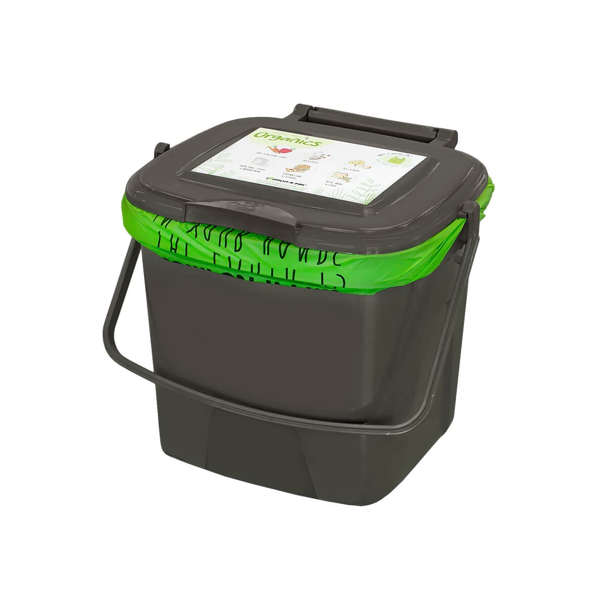 CompostaPak Caddy Kitchen Caddy - 7ltr 100% post consumer plastic