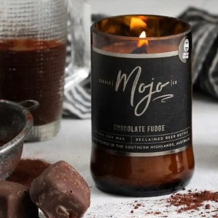 Mojo Candles Candle Chocolate Fudge Candle - Beer Bottle
