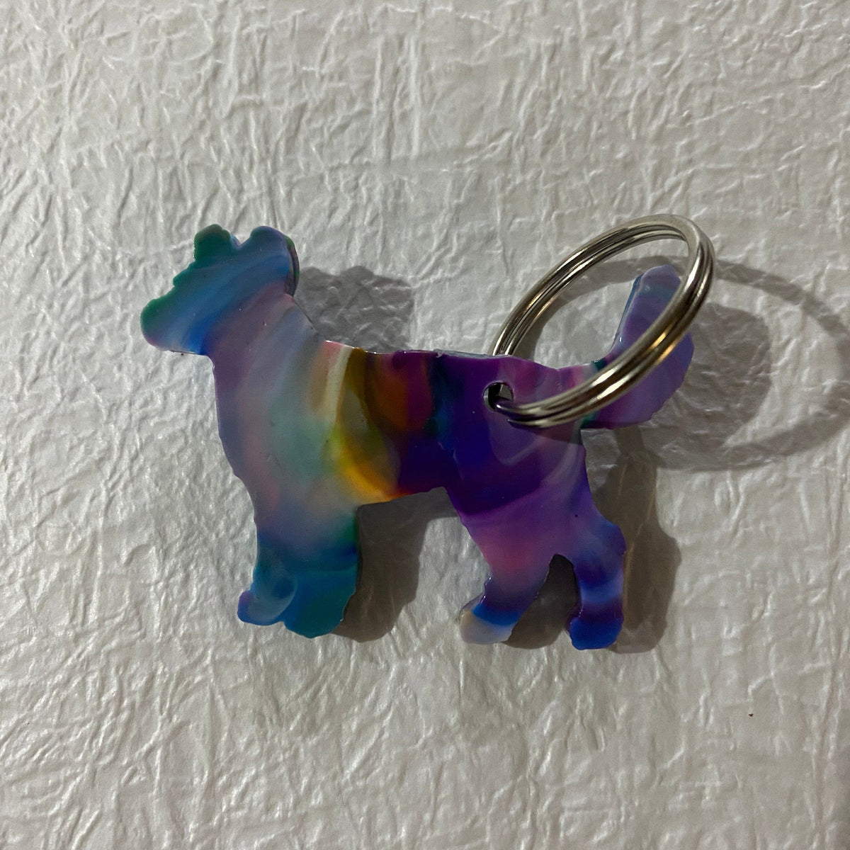 Zero.plastics.australia keyring Dog Keyrings - Recycled bottle lids - Zero.plastic.Australia