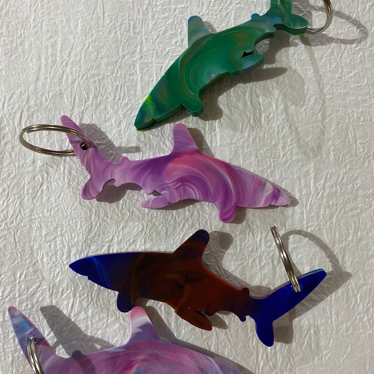 Zero.plastics.australia keyring Shark Keyrings - Recycled bottle lids - Zero.plastic.Australia